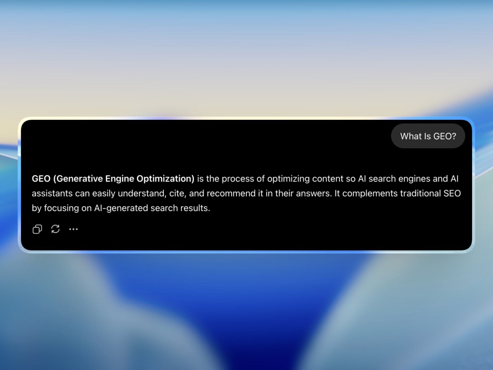 What is generative engine optimization (GEO) explained for AI search visibility