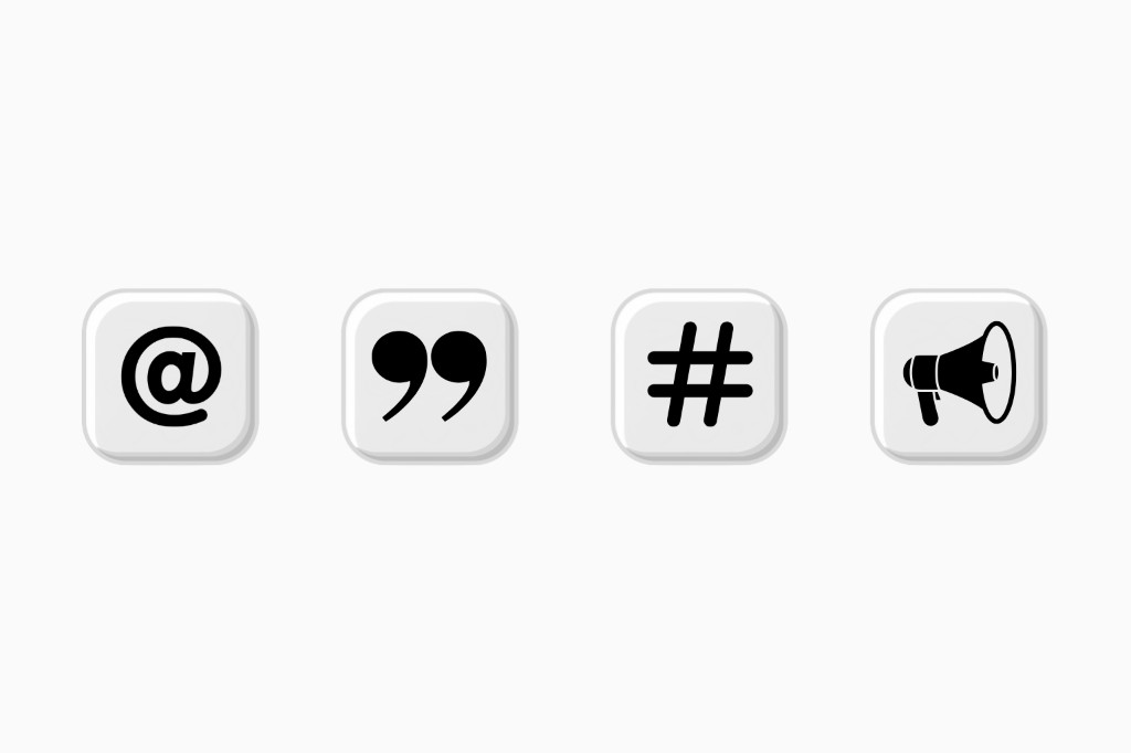Icons for mention, citation, position, and share of voice in AI visibility metrics